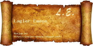 Lagler Emese névjegykártya
